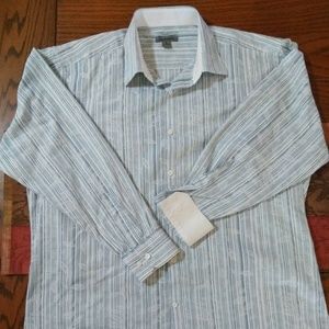 Johnston & Murphy Tailored Fit Button Up Shirt